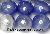 CAA5942 15 inches 10mm faceted round AB-color banded agate beads