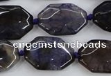 CAA595 15.5 inches 18*25mm faceted octagonal dragon veins agate beads