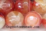 CAA5967 15 inches 10mm faceted round AB-color line agate beads