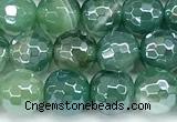 CAA5977 15 inches 6mm faceted round AB-color line agate beads