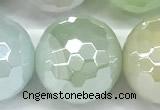 CAA6004 15 inches 14mm faceted round AB-color line agate beads
