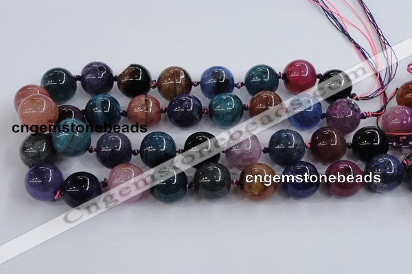 CAA606 15.5 inches 20mm round dragon veins agate beads wholesale