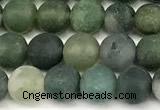 CAA6070 15 inches 4mm round matte moss agate beads