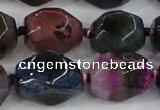 CAA610 15.5 inches 16*20mm faceted nuggets dragon veins agate beads