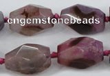 CAA611 15.5 inches 18*25mm faceted nuggets dragon veins agate beads