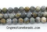CAA6125 15.5 inches 14mm round bamboo leaf agate gemstone beads