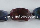 CAA613 15.5 inches 18*32mm faceted nuggets dragon veins agate beads