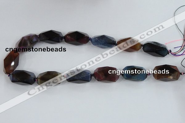 CAA613 15.5 inches 18*32mm faceted nuggets dragon veins agate beads