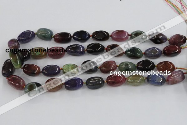 CAA616 15.5 inches 12*20mm nuggets dragon veins agate beads