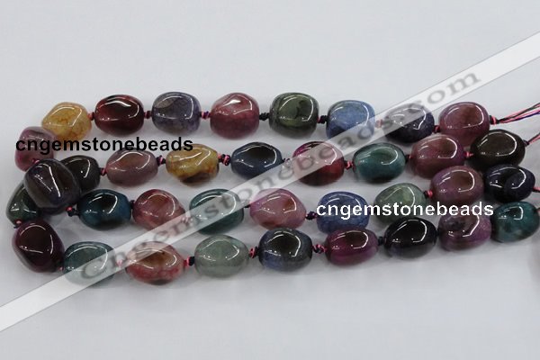 CAA617 15.5 inches 15*20mm nuggets dragon veins agate beads