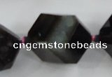 CAA620 15.5 inches 20*20mm faceted cube dragon veins agate beads