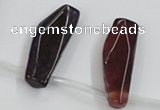 CAA624 top-drilled 15*42mm freeform dragon veins agate beads