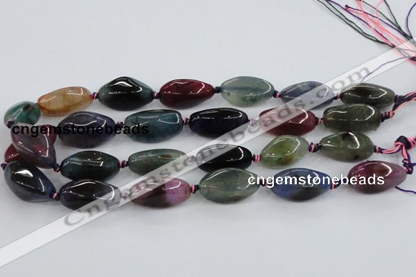 CAA626 15.5 inches 15*30mm nuggets dragon veins agate beads