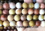 CAA6264 15 inches 12mm round wood jasper beads wholesale