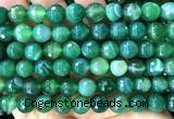 CAA6342 15 inches 10mm faceted round green banded agate beads