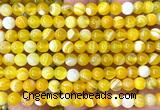 CAA6361 15 inches 6mm round yellow banded agate beads wholesale