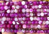 CAA6376 15 inches 6mm round fuchsia banded agate beads wholesale