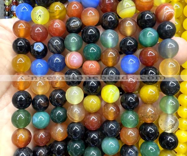 CAA6408 15 inches 10mm round rainbow agate beads wholesale