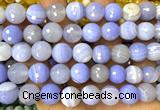 CAA6424 15 inches 12mm round blue banded agate beads wholesale