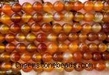 CAA6432 15 inches 8mm round red agate beads wholesale
