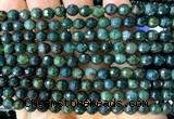CAA6460 15 inches 6mm faceted round moss agate beads wholesale