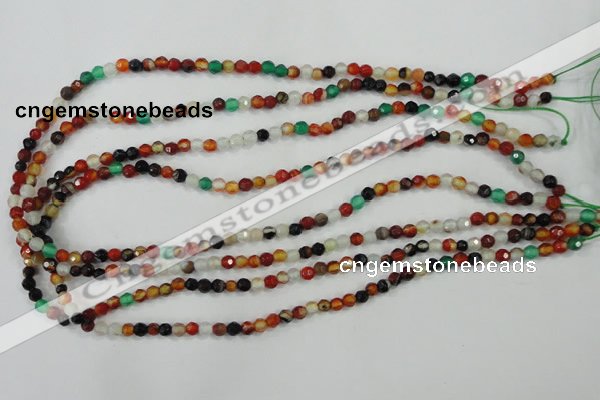 CAA706 15.5 inches 4mm faceted round fire crackle agate beads