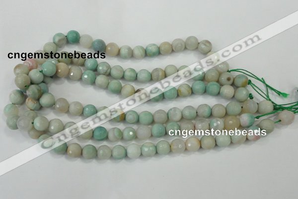 CAA715 15.5 inches 10mm faceted round fire crackle agate beads