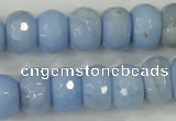 CAA742 15.5 inches 10*14mm faceted rondelle blue lace agate beads