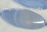 CAA747 15.5 inches 25*55mm twisted oval blue lace agate beads wholesale