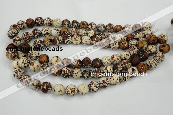 CAA752 15.5 inches 12mm round wooden agate beads wholesale