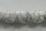 CAA815 15.5 inches 16mm faceted round fire crackle agate beads