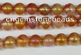 CAA869 15.5 inches 8mm round AB-color red agate beads