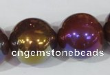 CAA876 15.5 inches 24mm round AB-color red agate beads