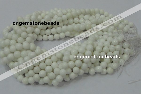 CAA93 15.5 inches 10mm round white agate gemstone beads wholesale