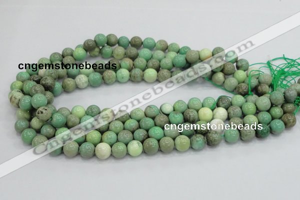 CAB01 15.5 inches 10mm round green grass agate gemstone beads