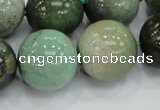 CAB02 15.5 inches 20mm round green grass agate gemstone beads