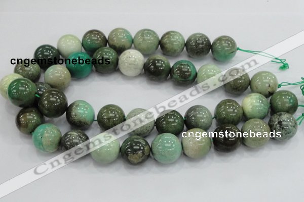 CAB02 15.5 inches 20mm round green grass agate gemstone beads