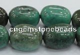 CAB05 15.5 inches 18*25mm nugget green grass agate gemstone beads