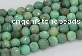 CAB06 15.5 inches 6mm faceted round green grass agate gemstone beads