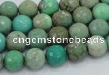 CAB08 15.5 inches 10mm faceted round green grass agate gemstone beads