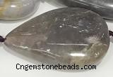 CAB1003 15.5 inches 22*33mm - 23*35mm flat teardrop purple agate beads