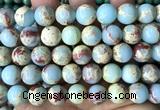 CAB1015 15 inches 12mm round blue agalmatolite beads wholesale