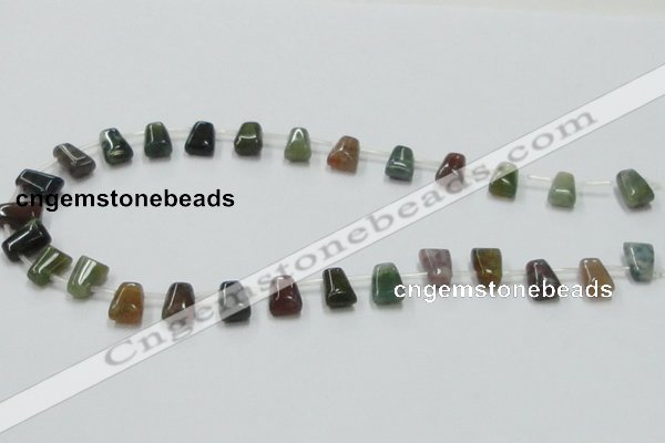 CAB130 15.5 inches 8*12mm trapezoid india agate gemstone beads