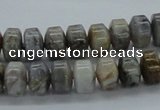 CAB140 15.5 inches 7*10mm roundel bamboo leaf agate beads