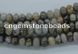 CAB141 15.5 inches 4*6mm rondelle bamboo leaf agate beads