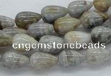 CAB143 15.5 inches 8*12mm teardrop bamboo leaf agate beads