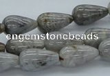 CAB144 15.5 inches 10*18mm teardrop bamboo leaf agate beads