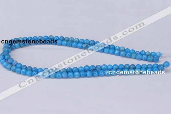 CAB220 15.5 inches 6mm round blue crazy lace agate beads