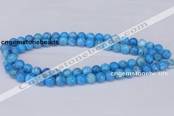 CAB222 15.5 inches 10mm round blue crazy lace agate beads