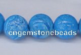 CAB223 15.5 inches 14mm round blue crazy lace agate beads